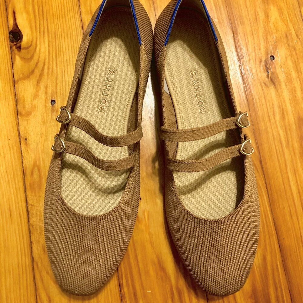 Rothy's Double Buckle Mary Jane in Java Chip size 12.5